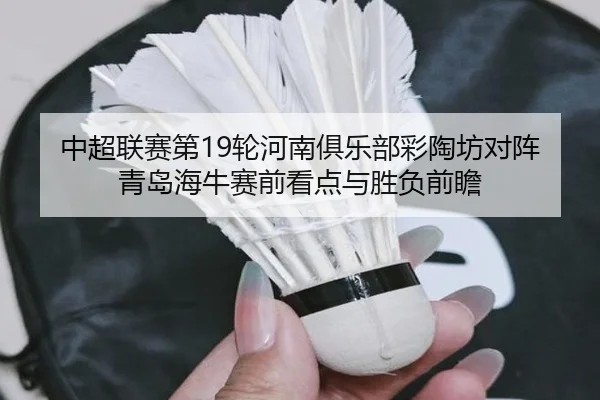 中超联赛第19轮河南俱乐部彩陶坊对阵青岛海牛赛前看点与胜负前瞻